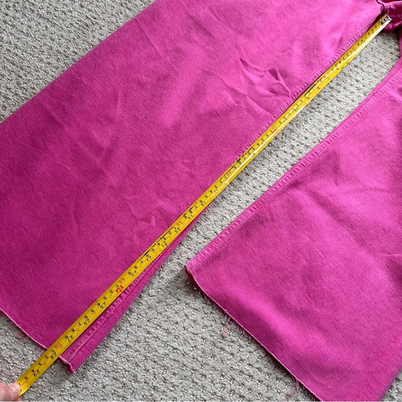 ZARA HIGH WAIST THE MARINE STRAIGHT JEANS IN FUCHSIA size 6 - Picture 11 of 15